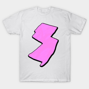 Pink New Jersey Outline T-Shirt